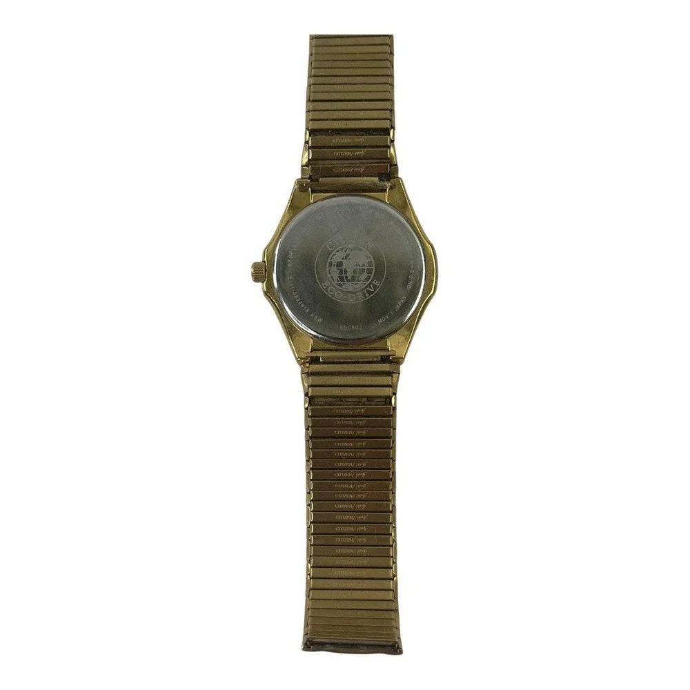 Citizen Eco-Drive Solar Vintage Men's Wristwatch 590802 Japan Band Broken